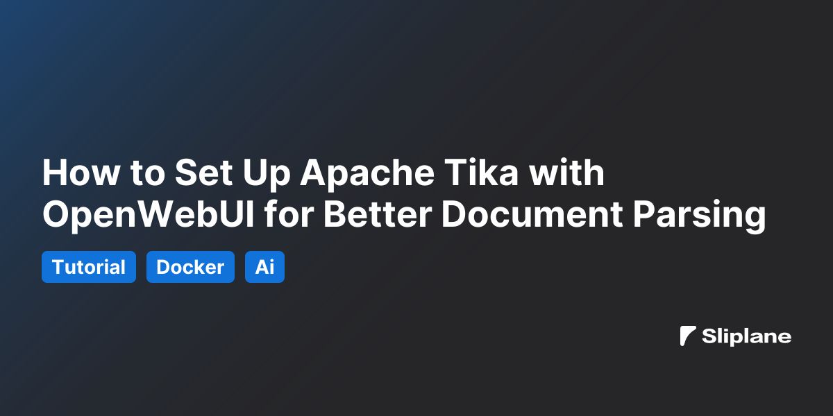 Apache Tika mit OpenWebUI einrichten für besseres Document Parsing