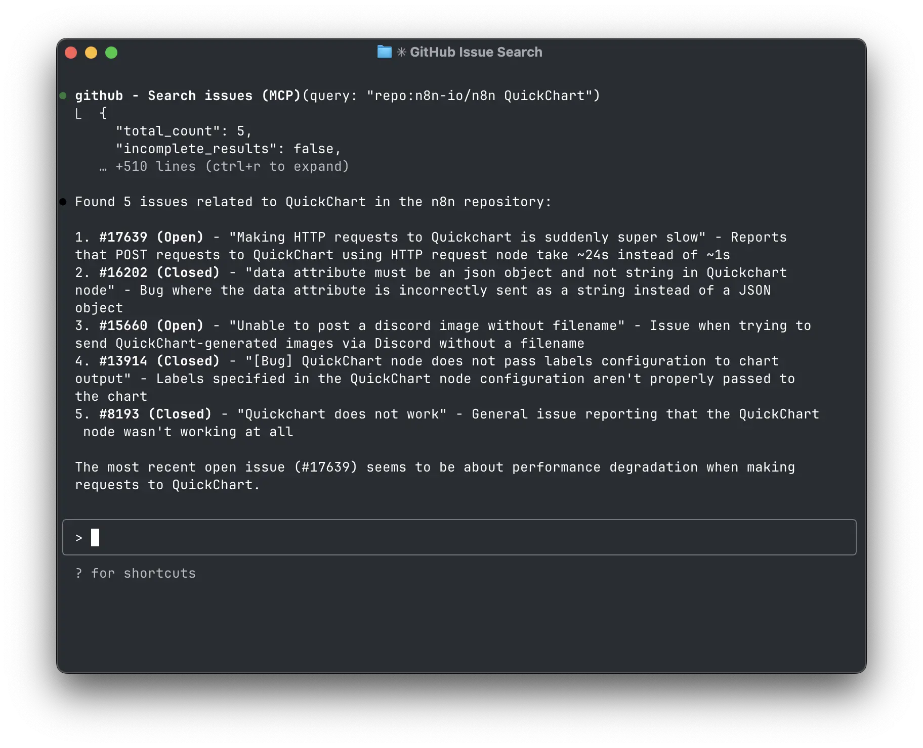 GitHub MCP Server durchsucht Issues